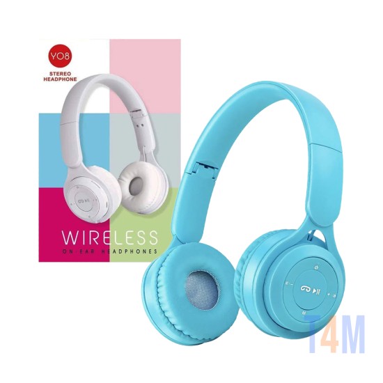 Wireless Headphones Y08 Blue